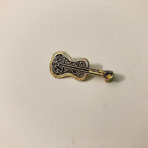 Vintage Pin Brooch Guitar Shaped 1.25 Inch - Picture 10 of 10